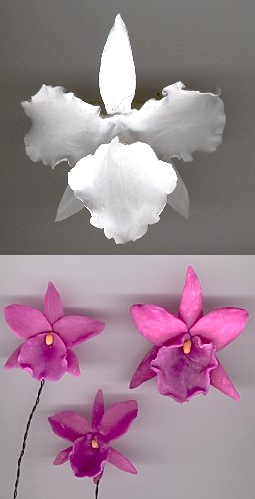 polymer clay orchids