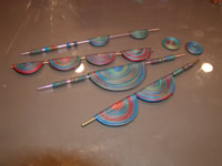 Bake the beads on the skewer