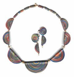 Necklace with Fold Over Beads